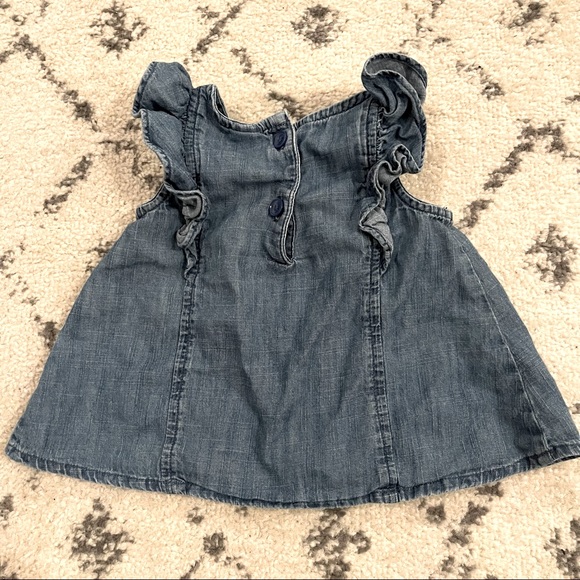 Old navy denim tank with ruffle sleeves - Picture 2 of 3